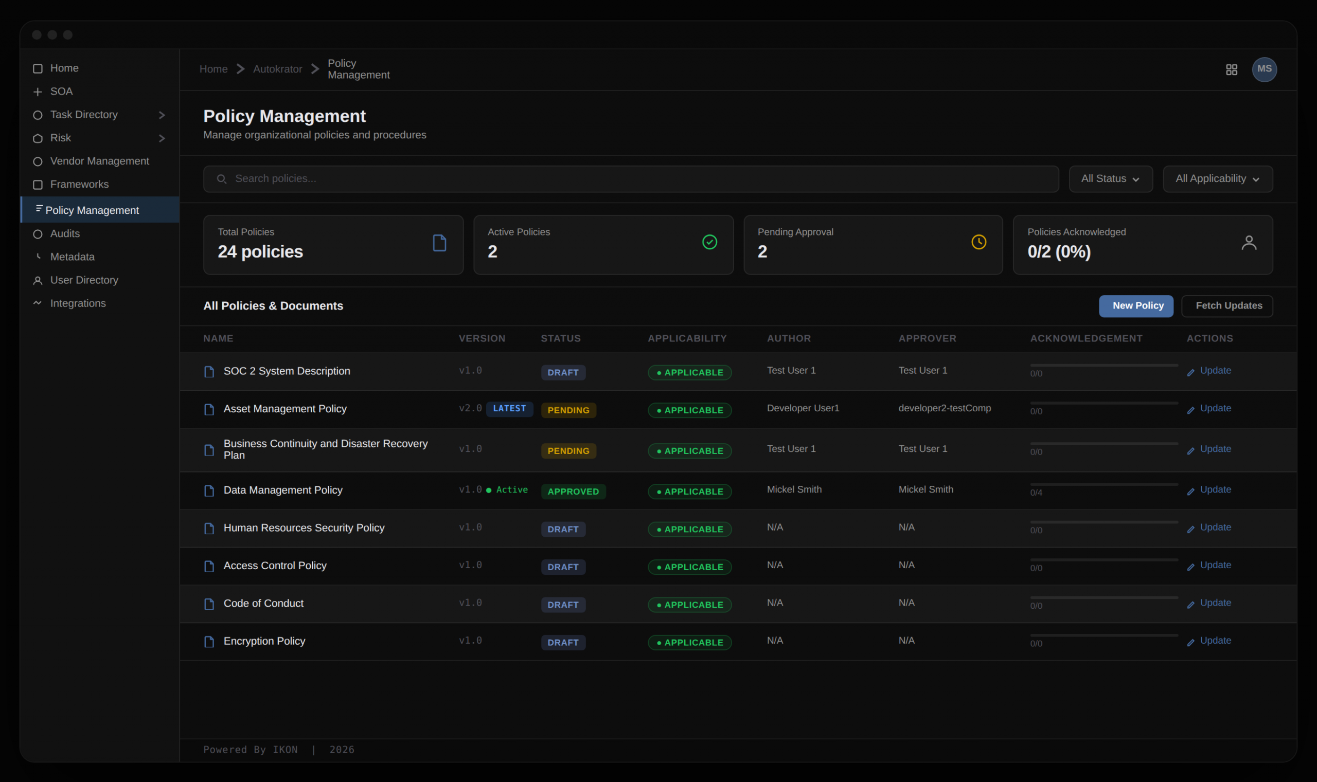 Policy and Doc Management